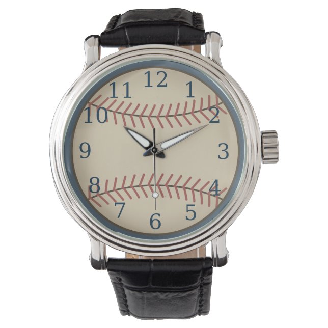  Bold Blue Baseball Watch Armbanduhr (Vorderseite)