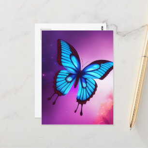 Bold Blue Butterfly Postkarte
