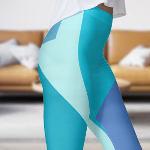 Bold Blue Fade Abstrakt Leggings