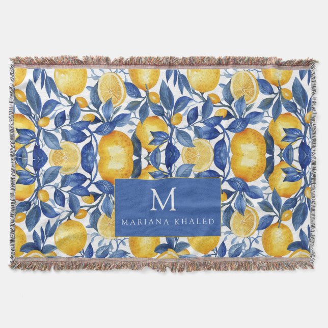 Bold Blue Italy Positano Lemon Decke (Vorderseite)