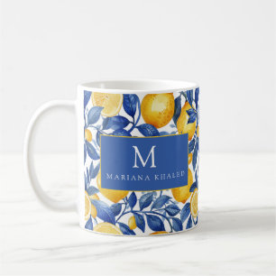 Bold Blue Italy Positano Lemon Kaffeetasse