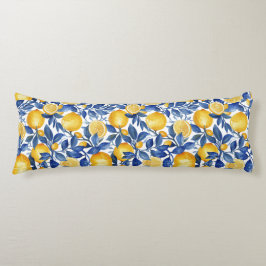 Bold Blue Italy Positano Lemon Seitenschläferkissen