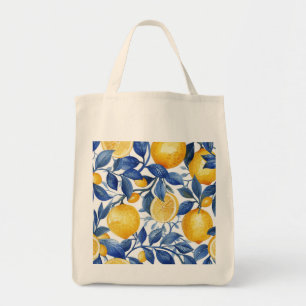 Bold Blue Italy Positano Lemon Tragetasche