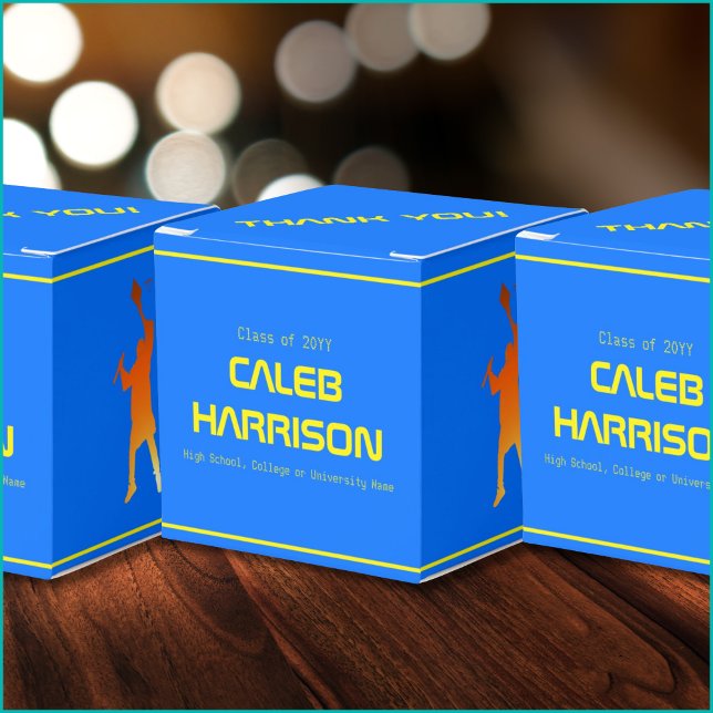 Bold Blue Modern Tech Abschluss Geschenkschachtel (Von Creator hochgeladen)