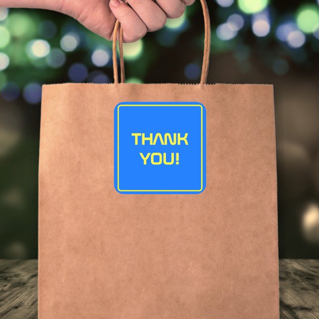 Bold Blue Modern Tech Abschluss Quadratischer Aufkleber (Von Creator hochgeladen)