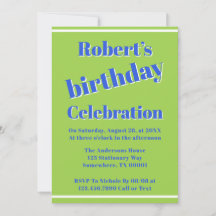 Bold Blue on Lime Green Geburtstagsparty