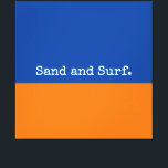 Bold Blue Orange Seashore Minimalistisch Abstrakt Leinwanddruck<br><div class="desc">Die gemeinsame Nutzung eines beliebten Ortes im Sommer - zum Ufer. Dieses helle, moderne, abstrakt minimalistische Design zeichnet sich durch Farben und Worte aus, die ein Gefühl von Platz wecken. Das untere Drittel der Leinwand ist in leuchtend warmen Orange verziert, das obere in tiefblau und reich. Der optionale Text "Sand...</div>