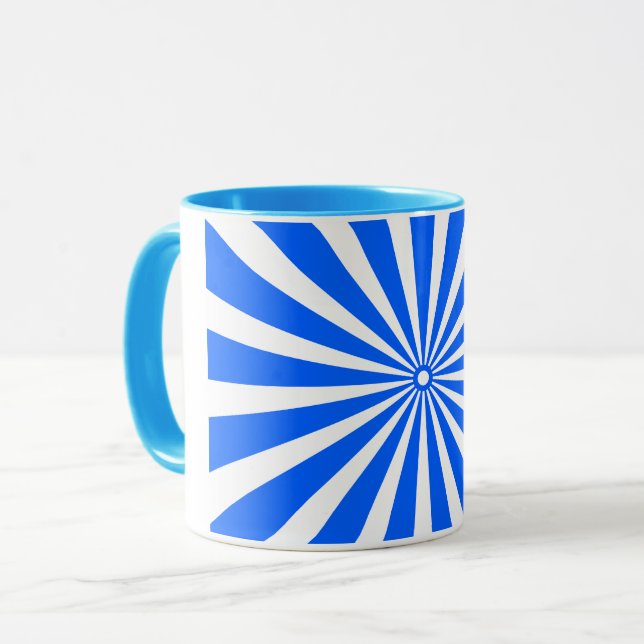 Bold Blue Sunburst Mug (Devant gauche)