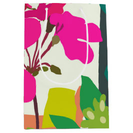 Bold blühende Geraniums Florist Moderne Mittlere Geschenktüte