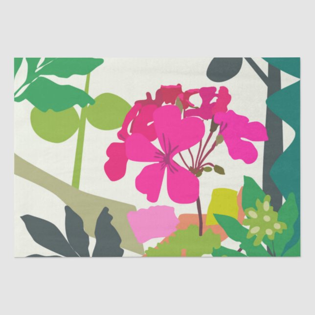 Bold blühende Geraniums Florist Moderne Seidenpapier (Vorderseite)
