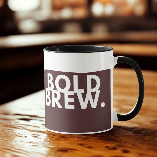 BOLD BREW. Tasse des Kaffees - Minimalistischer Sp (Von Creator hochgeladen)