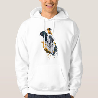 Bold Bulldog Tropfen - Artistic Dog T - Shirt Desi