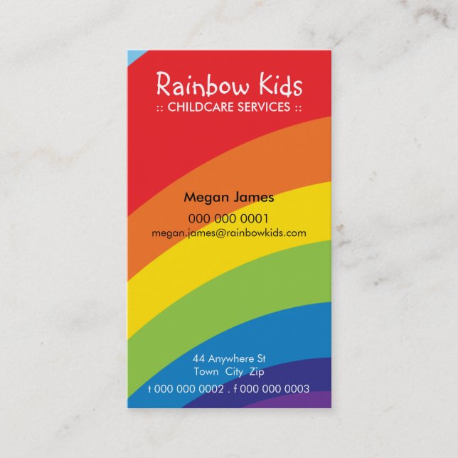 BOLD BUSINESS CARD :: Spaß beim Regenbogen 2P Visitenkarte (Vorderseite)
