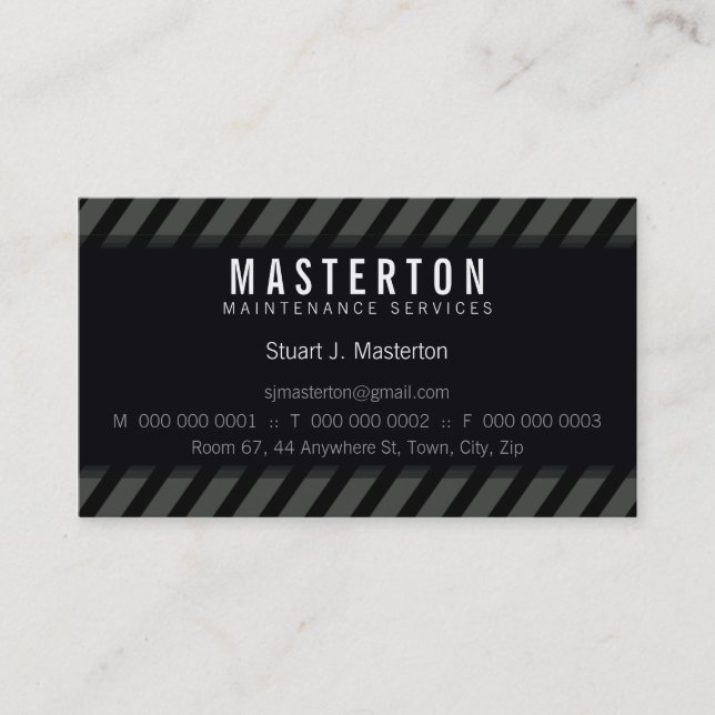 BOLD BUSINESS CARD :: Warnstreifen 5 Visitenkarte (Vorderseite)
