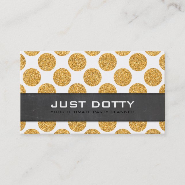 BOLD CARD Polka dots Kalkboard reich vergoldeten G Visitenkarte (Vorderseite)