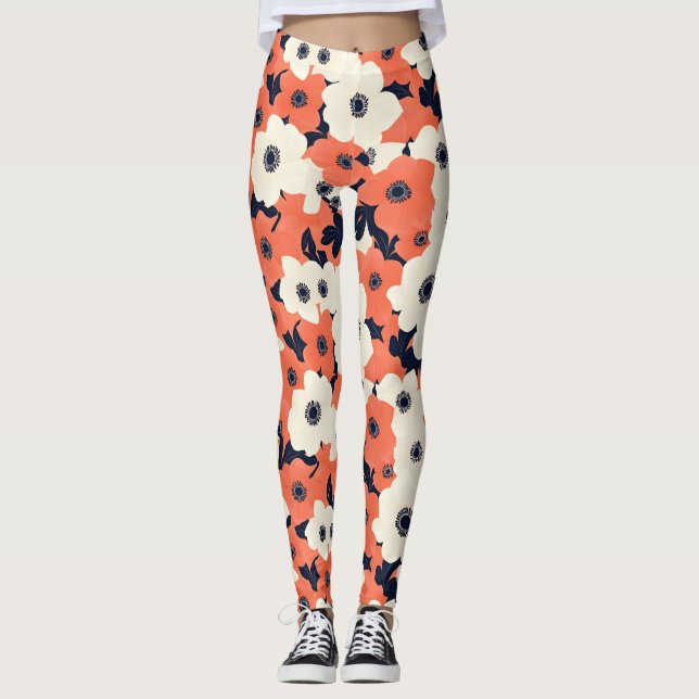 Bold & Chic Anemone Leggings (Vorderseite)