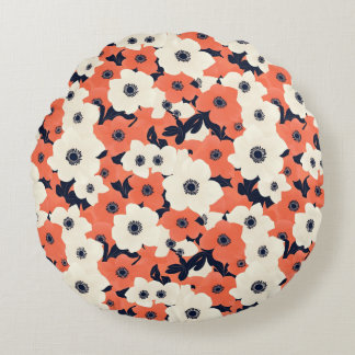 Bold & Chic Anemone Rundes Kissen