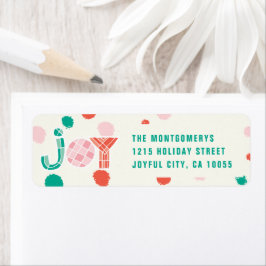Bold Chunky Geometric Joy Colorful Dots Address