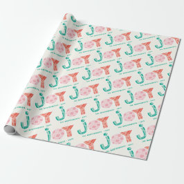 Bold Chunky Geometric Joy Colorful Dots Holiday Geschenkpapier