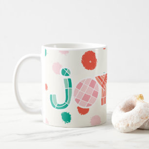 Bold Chunky Geometric Joy Colorful Dots Modern Kaffeetasse