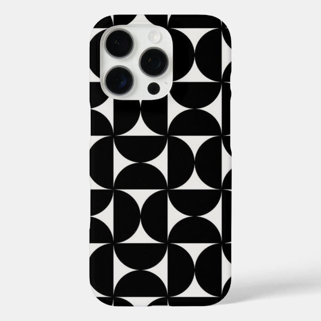 "Bold Contrast: Black & White iPhone 16 Pro Cover" Hülle (Rückseite)