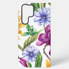 Bold country flower pattern - large samsung galaxy hülle