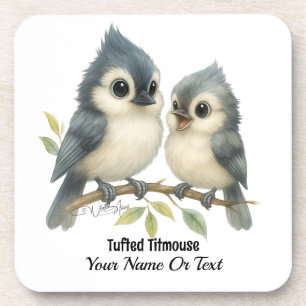 Bold Curious Titmouse Getränkeuntersetzer
