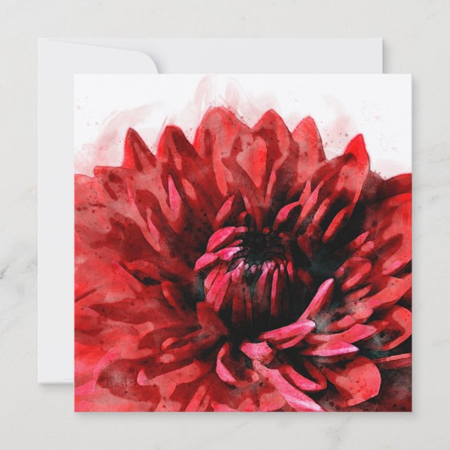 Bold Dahlia Watercolor Crimson (Vorderseite)