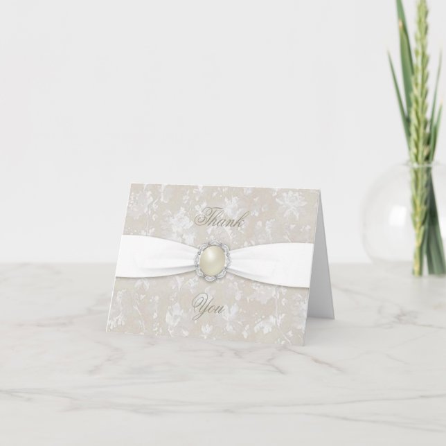 Bold Damask 30. Hochzeitstag Danke (Vorderseite)