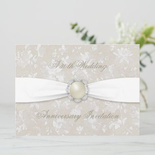 Bold Damask 30. Hochzeitstag Einladung