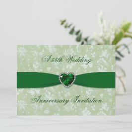 Bold Damask 55. Hochzeitstag 12x18 Einladung