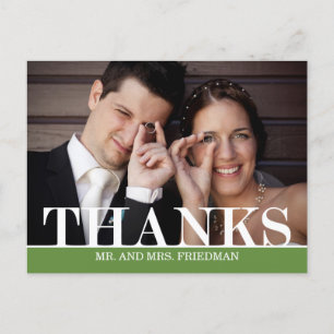Bold danke Hochzeit Dankeschön Card Postkarte