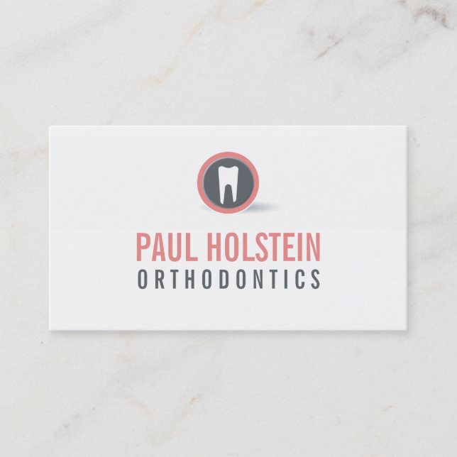 BOLD DENTIST BUSINESS CARD :: modernes Zahnlogo 5 Visitenkarte (Vorderseite)