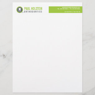 BOLD DENTIST LETTERHEAD: modernes Zahnlogo Limon Briefbogen