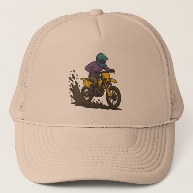 Bold Dirt Bike Rider Truckerkappe (Vorderseite)