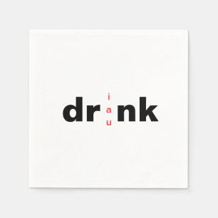 Bold Drink Drank Drunk Vokal-Tausch-Cocktail Serviette