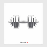Bold Dumbell Power - Minimalistische Fitness Desig