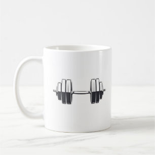 Bold Dumbell Power - Minimalistische Fitness Desig Kaffeetasse