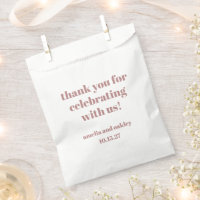 Bold Dusty Rose Retro Custom Wedding Vielen Dank