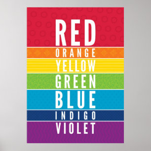 BOLD EDUCATIONAL CLASSROOM Regenbogenfarben-Kunstt Poster