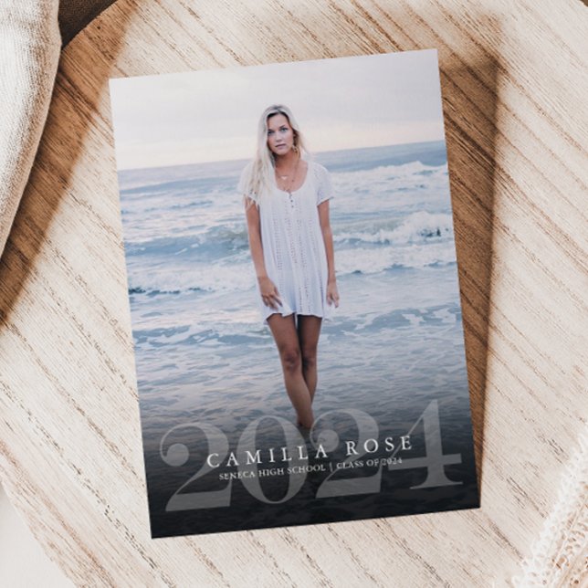 Bold Elegance 2024 Abschluss Foto Ankündigung (Bold Elegance - Class of 2024 Graduation Announcement)