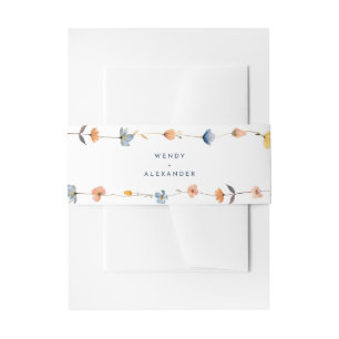 Bold Elegant Floral Wedding Einladungsbanderole