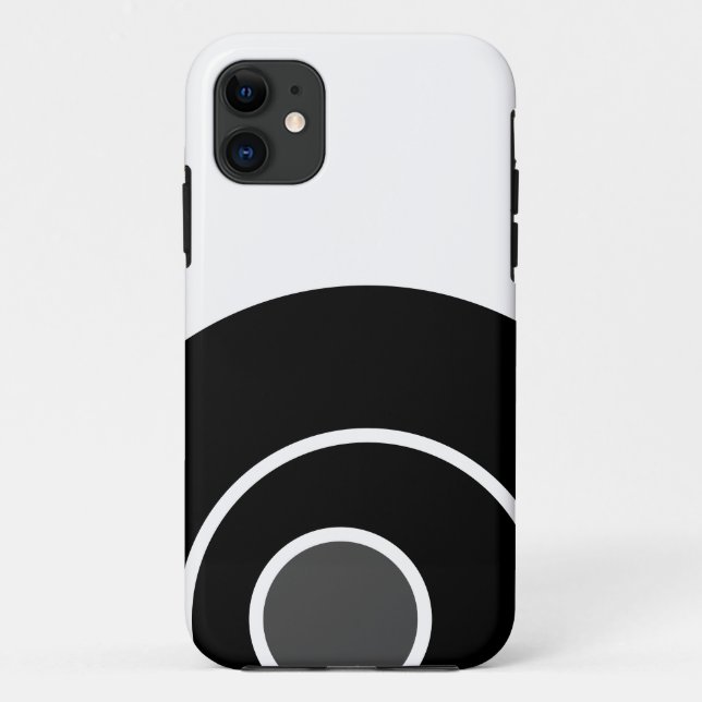 Bold Elegante Black Gray White Abstrakt Modern Art Case-Mate iPhone Hülle (Rückseite)