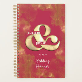 Bold elegante Gold Pink Magenta Custom Wedding Planer
