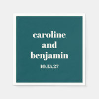 Bold Emerald Chic Modern Wedding Personalisiert