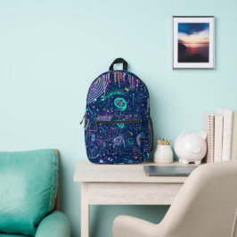 Bold Explorer: Abstract Maximalism  Bedruckter Rucksack
