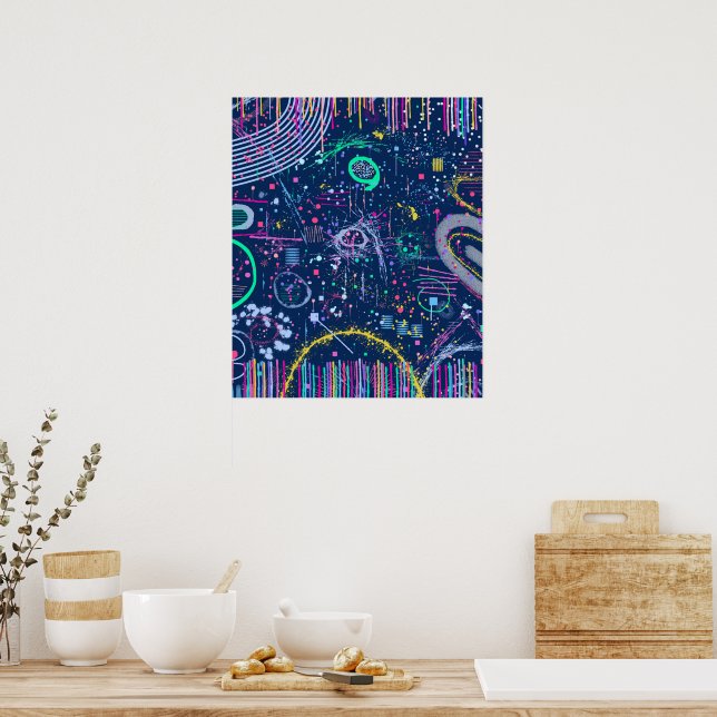 Bold Explorer: Abstract Maximalism  Poster (Küche)
