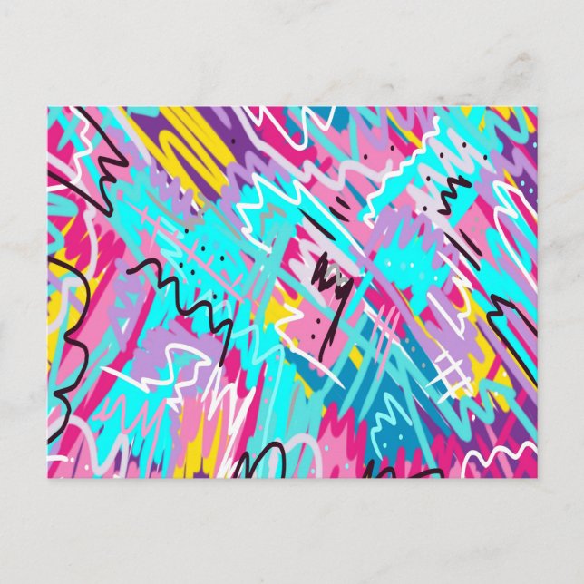Bold Expressions Abstrakt Art Postkarte (Vorderseite)