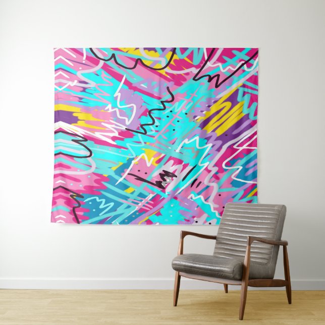 Bold Expressions Abstrakt Art Wandteppich (Beispiel (Horizontal))