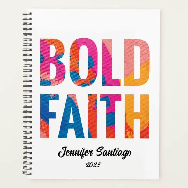 Bold Faith Inspiration Undaté Planificateur (Devant)